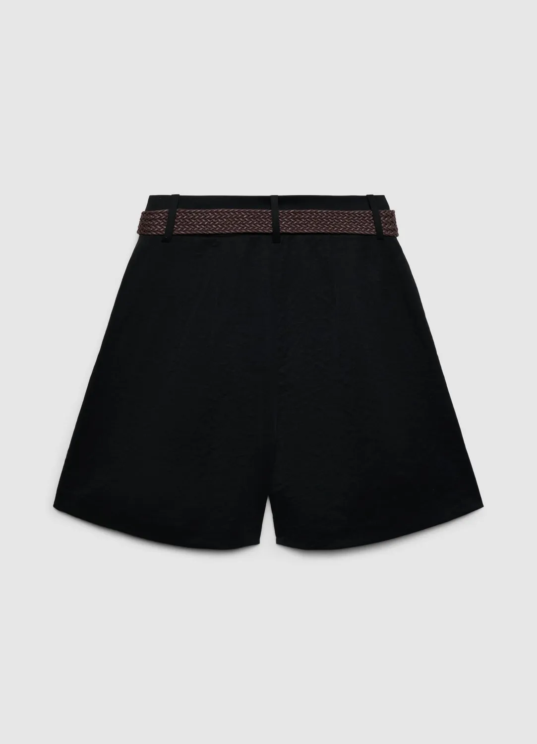 Calliope bermuda femme taille haute ceinture tressée