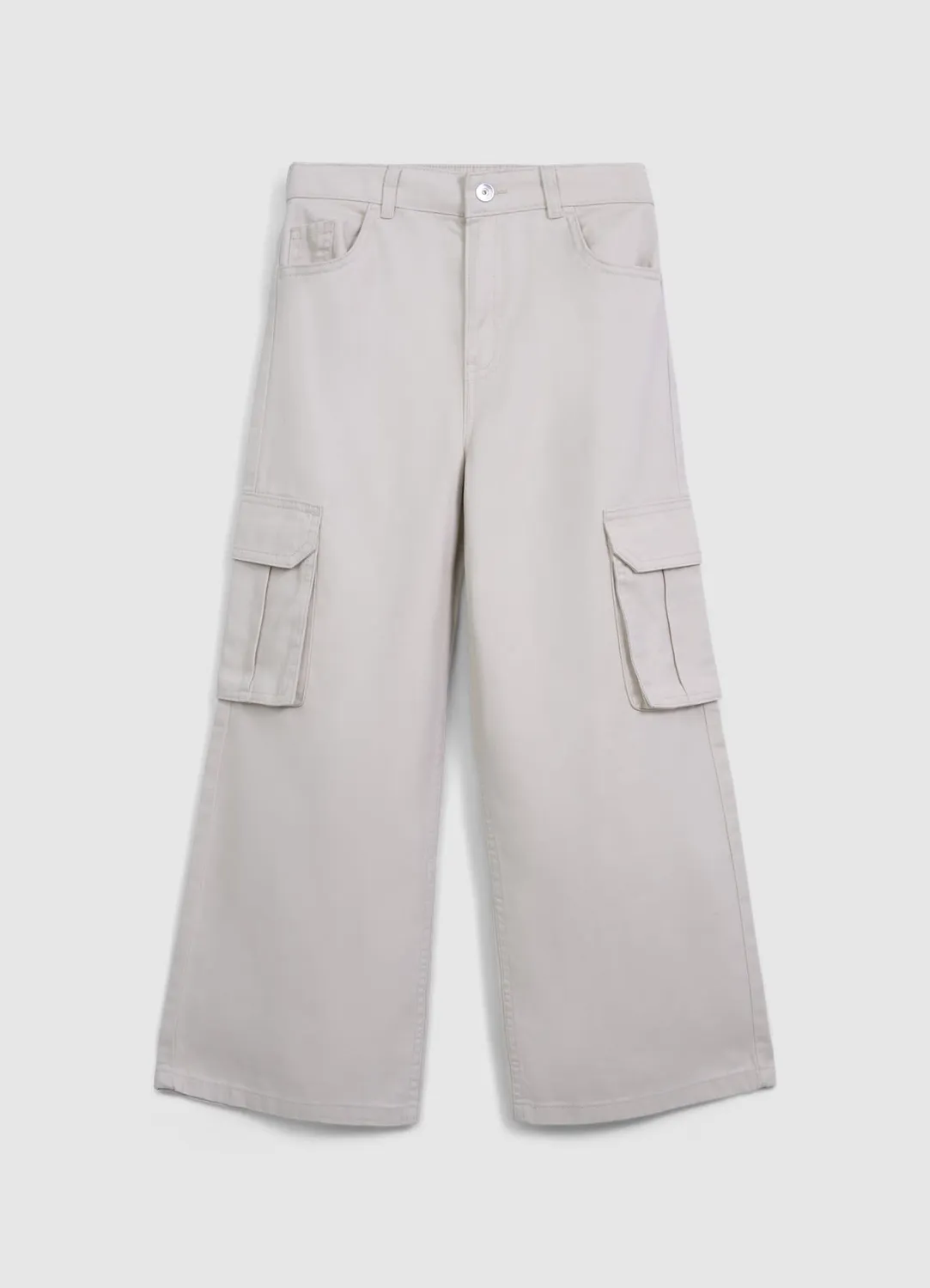 Calliope Pantalon cargo wide leg fille poches