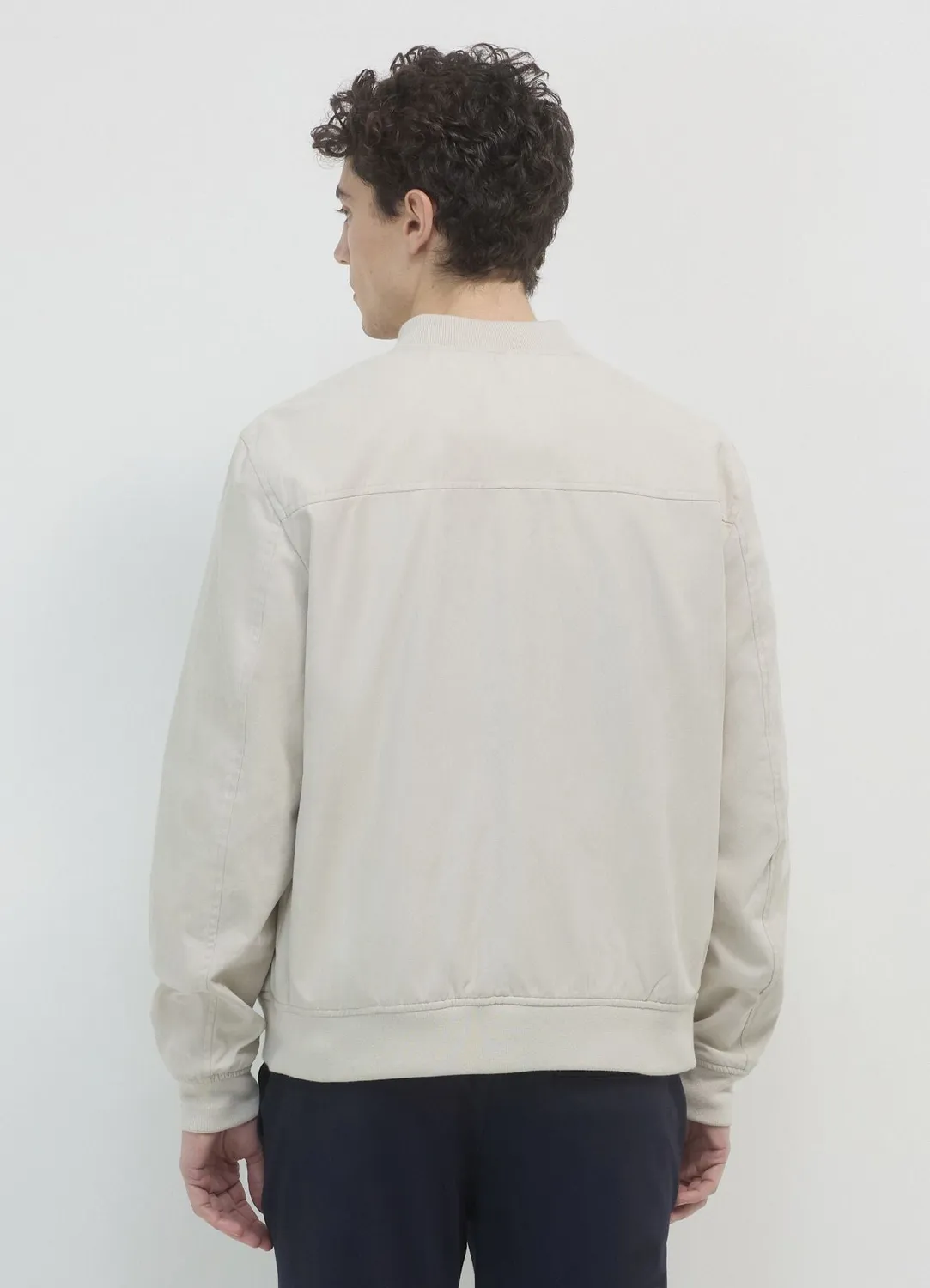 Calliope Bomber homme simili daim coupe droite