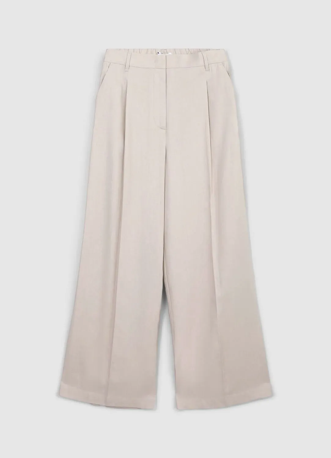 Calliope pantalon palazzo femme lin coupe large