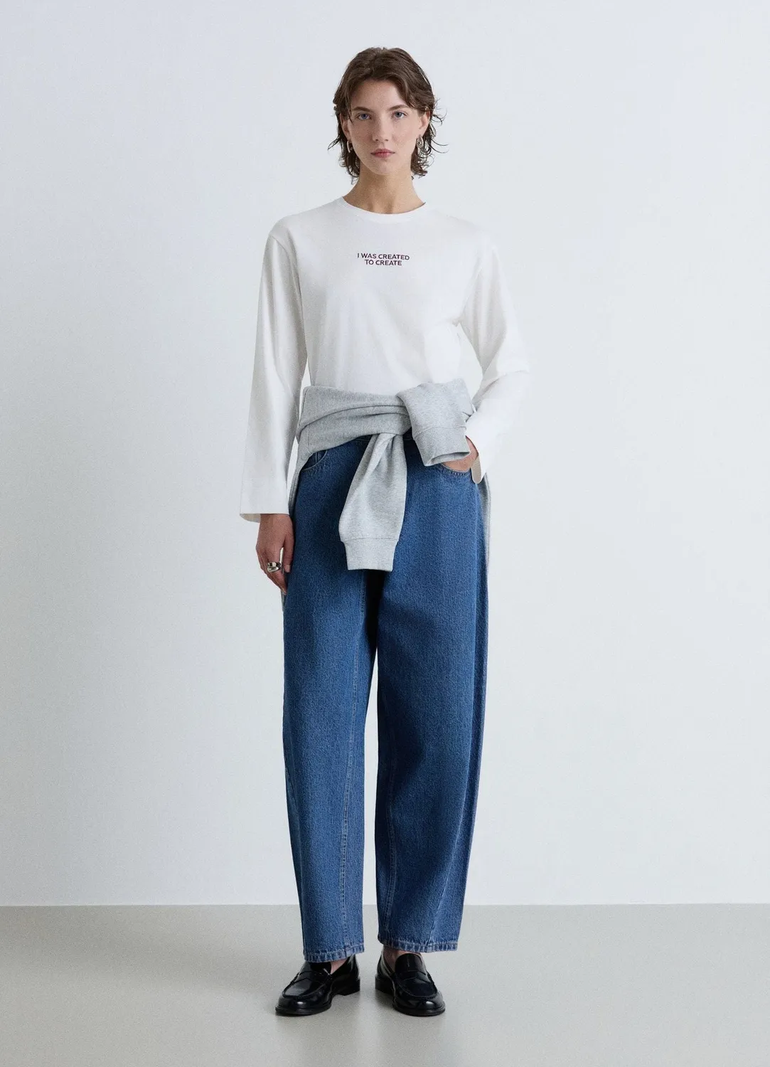 Calliope t-shirt manches longues brodé femme écriture