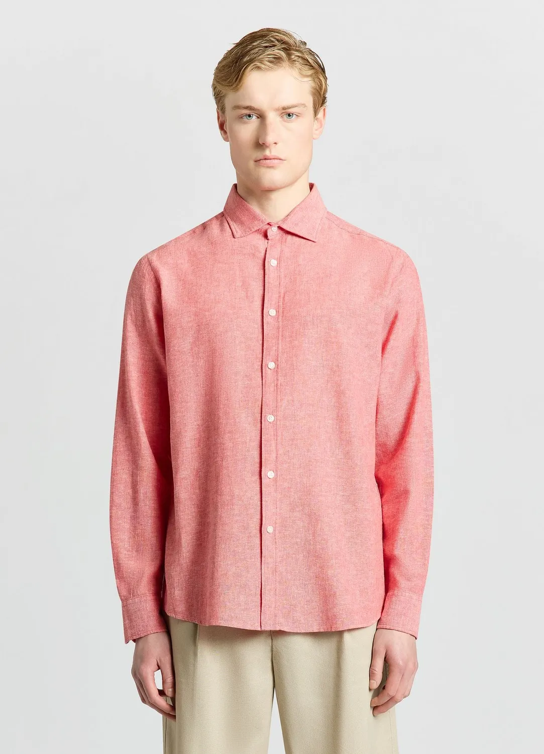 Calliope chemise homme lin uni manches longues