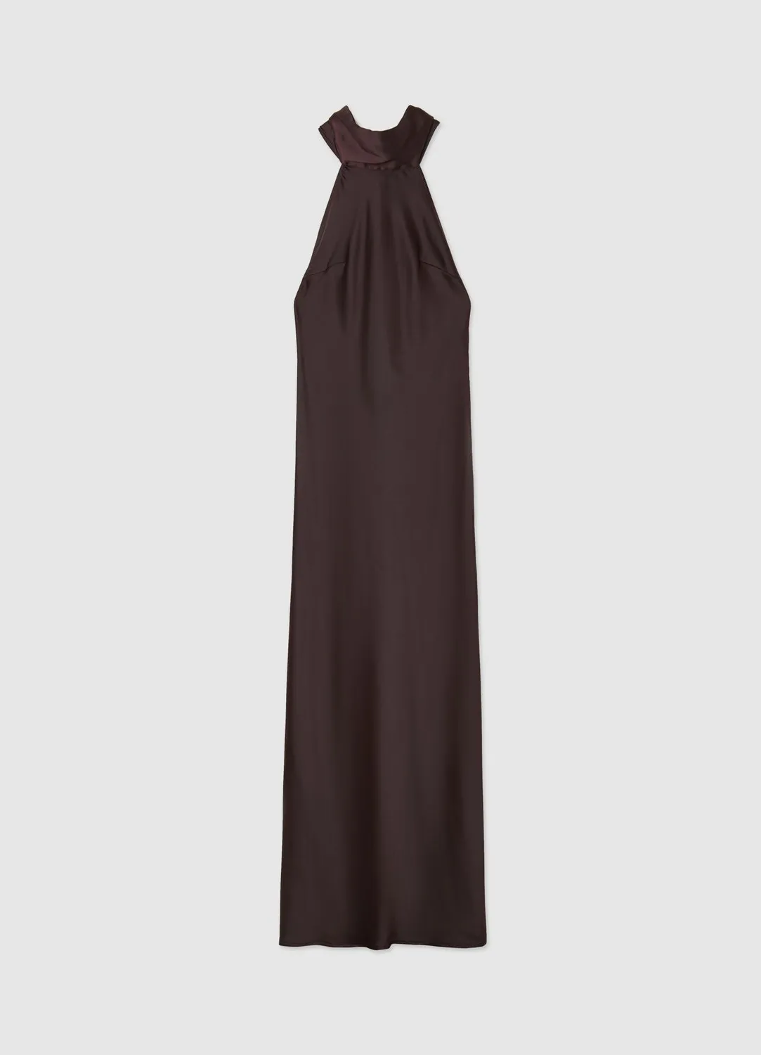 Calliope Atelier robe longue halterneck satin femme unie