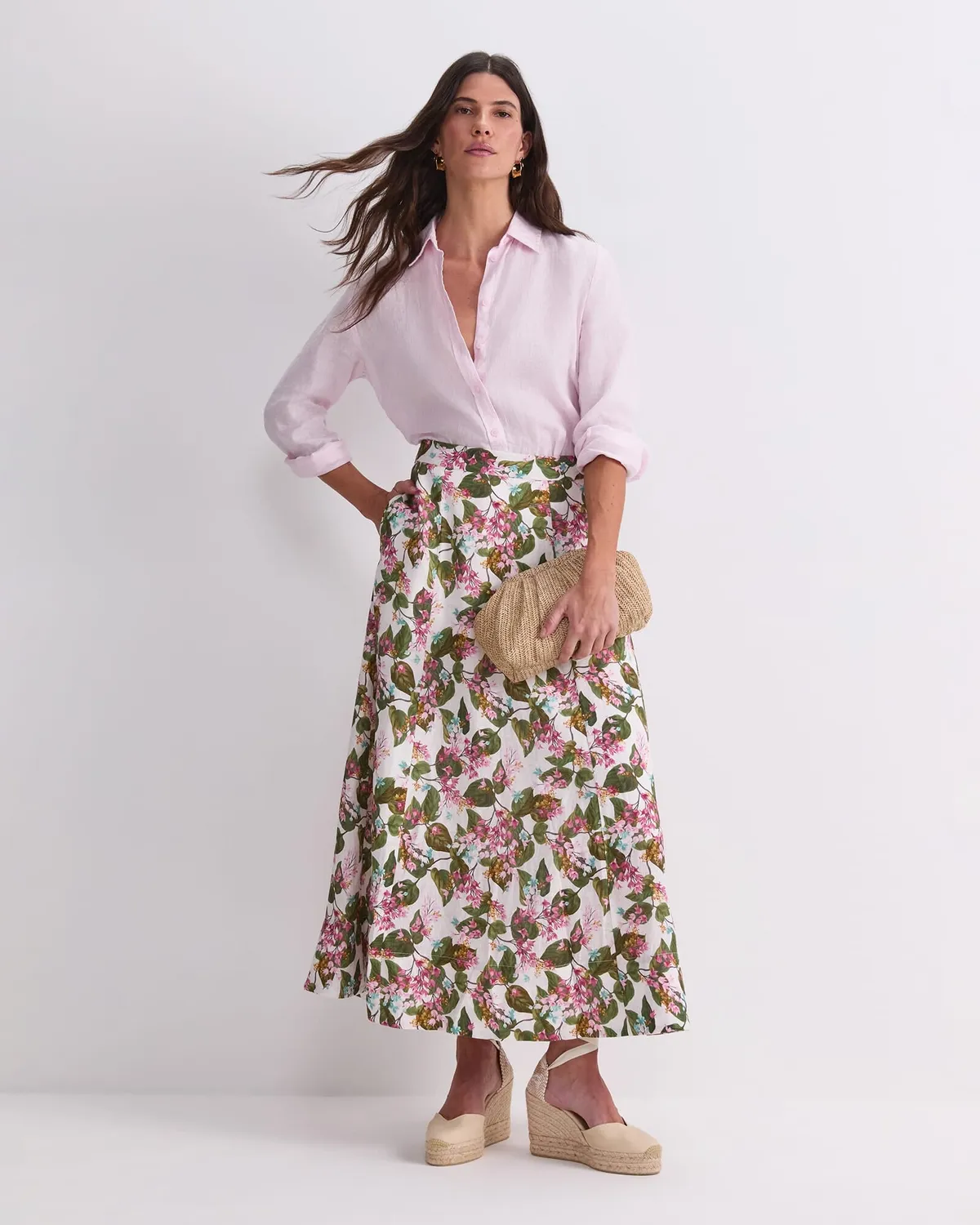 Sportscraft Osterley jupe midi lin Liberty femme