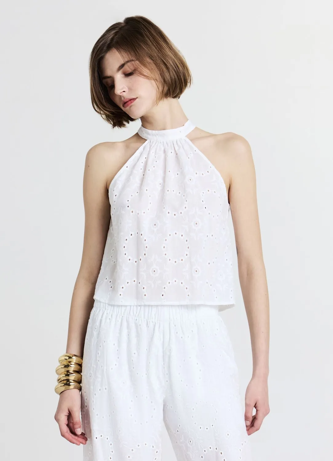Calliope top broderie anglaise coton femme