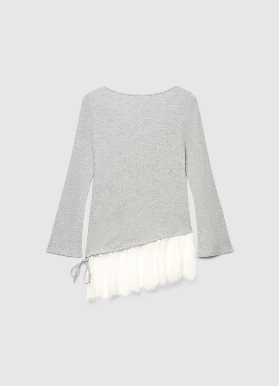 Calliope Dentelle t-shirt femme col cascade