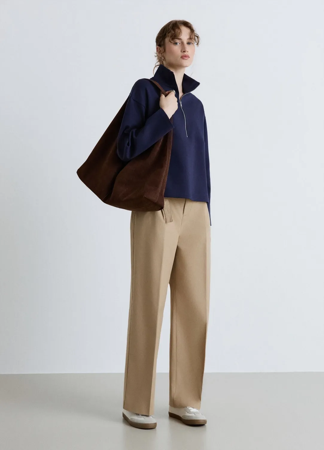 Calliope pantalon twill femme poches a rabat
