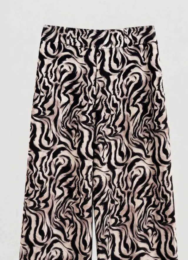 Calliope pantalon culotte zebra fluide soirée