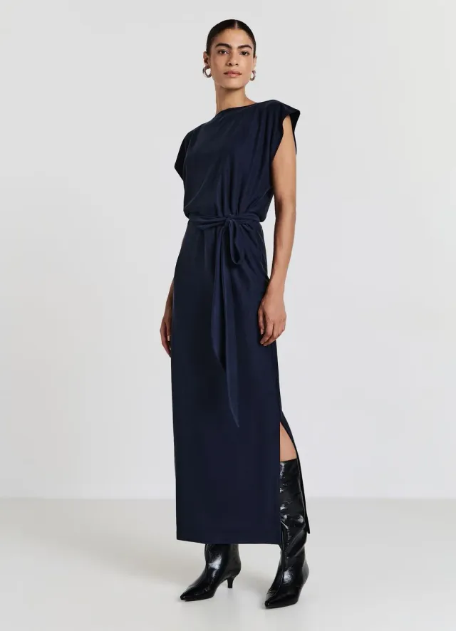 Calliope Atelier robe longue à nœud fente latérale