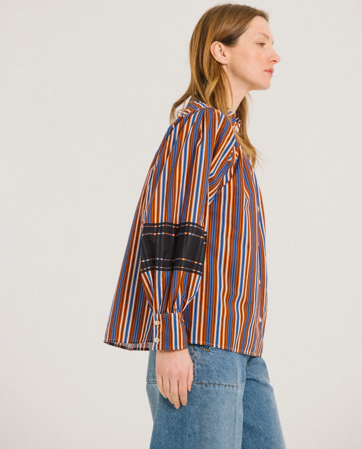 TINSELS FOREST blouse LOOVE rayures coton