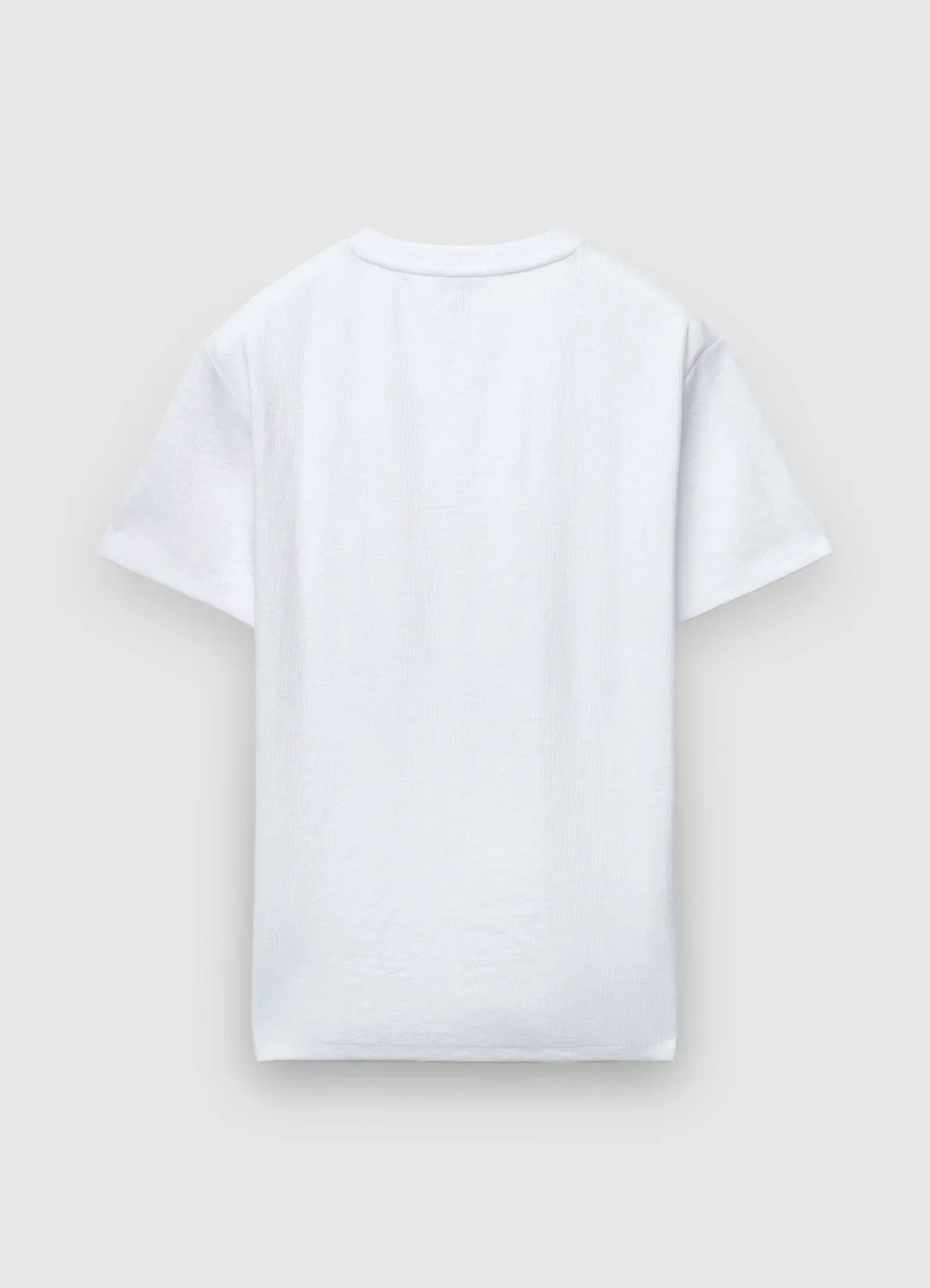 Calliope t-shirt uni à côtes homme col rond
