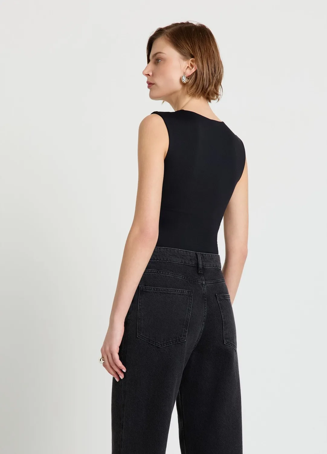 Calliope Body col carré femme sans manches noir