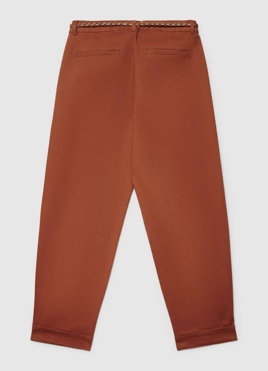 Calliope pantalon chino ceinture tressée femme