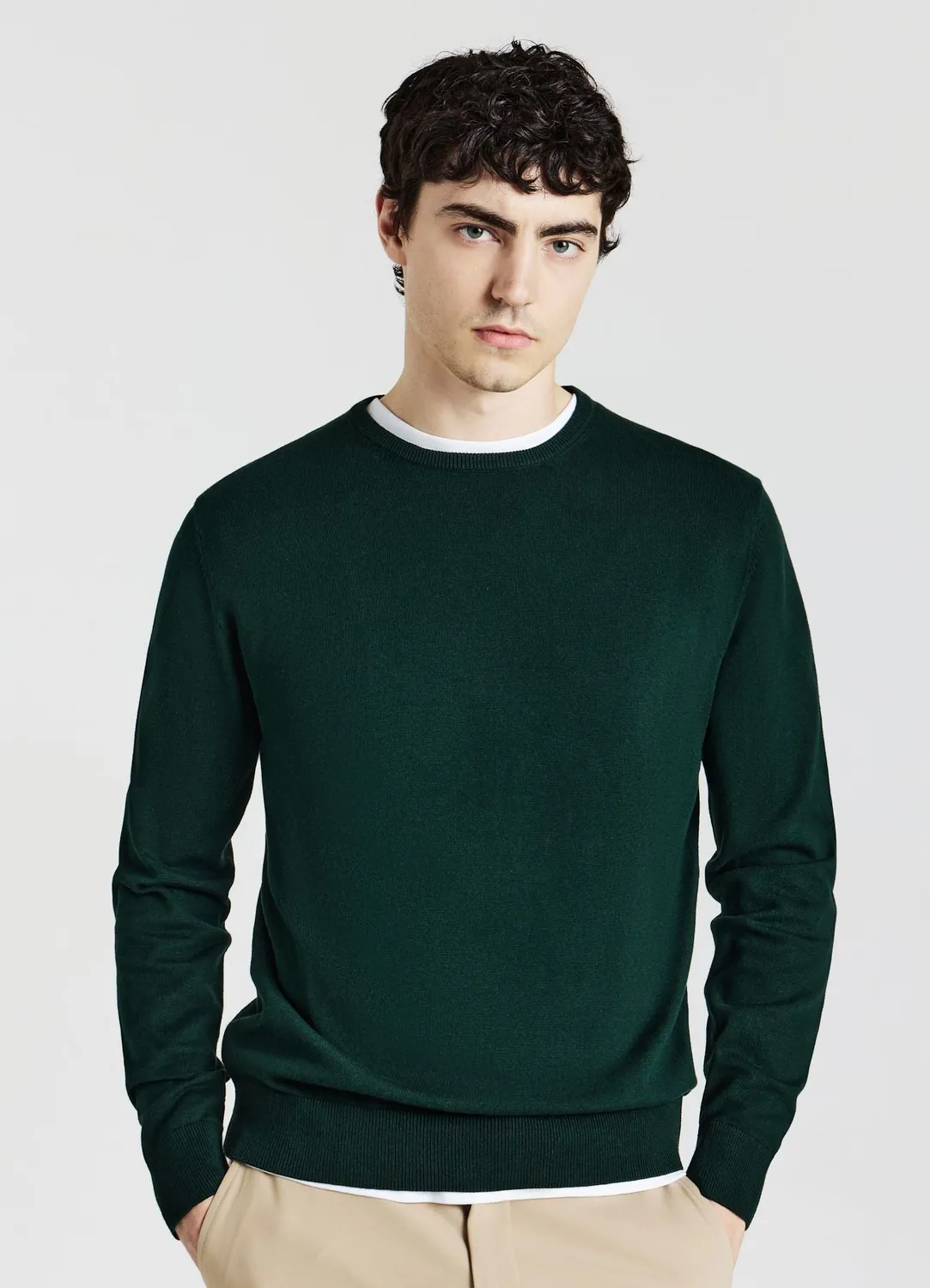 Calliope pull profils contraste homme col rond