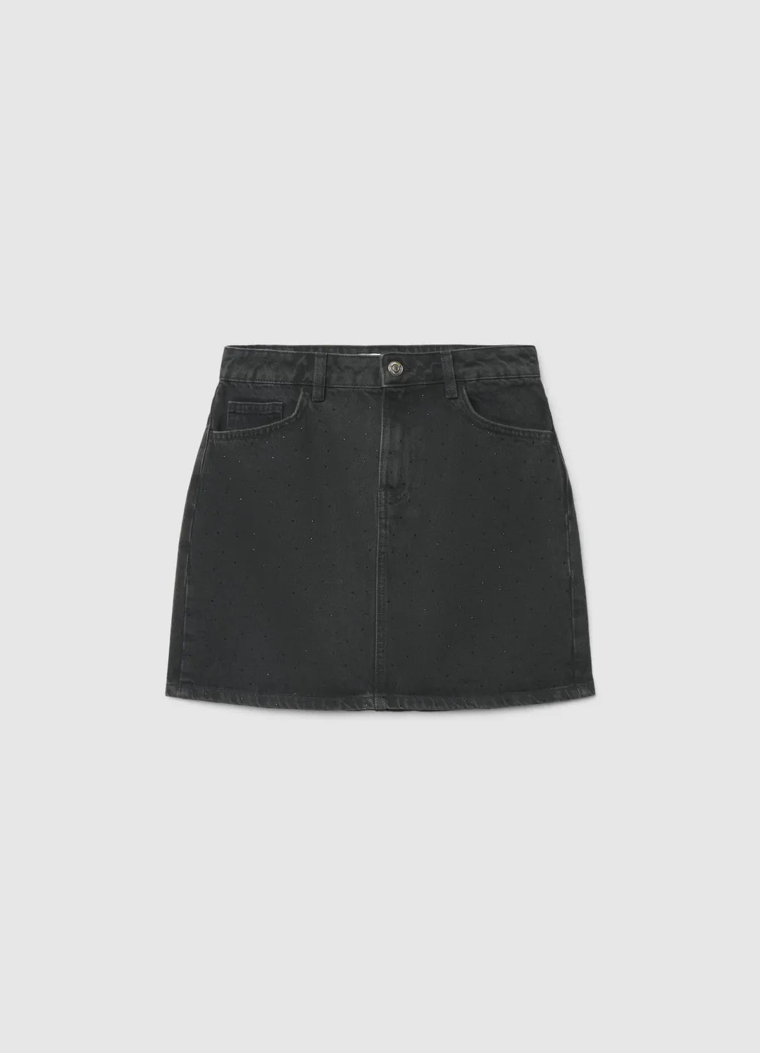 Calliope jupe mini denim strass femme