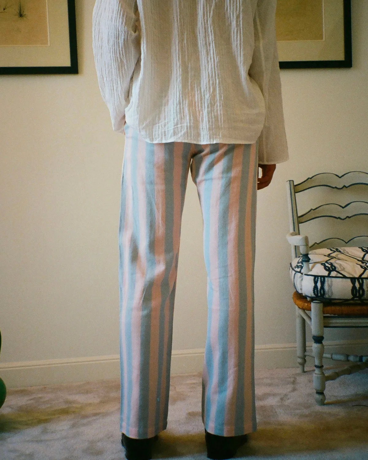 Erevan Capon Parasol Azur Rose pantalon homme