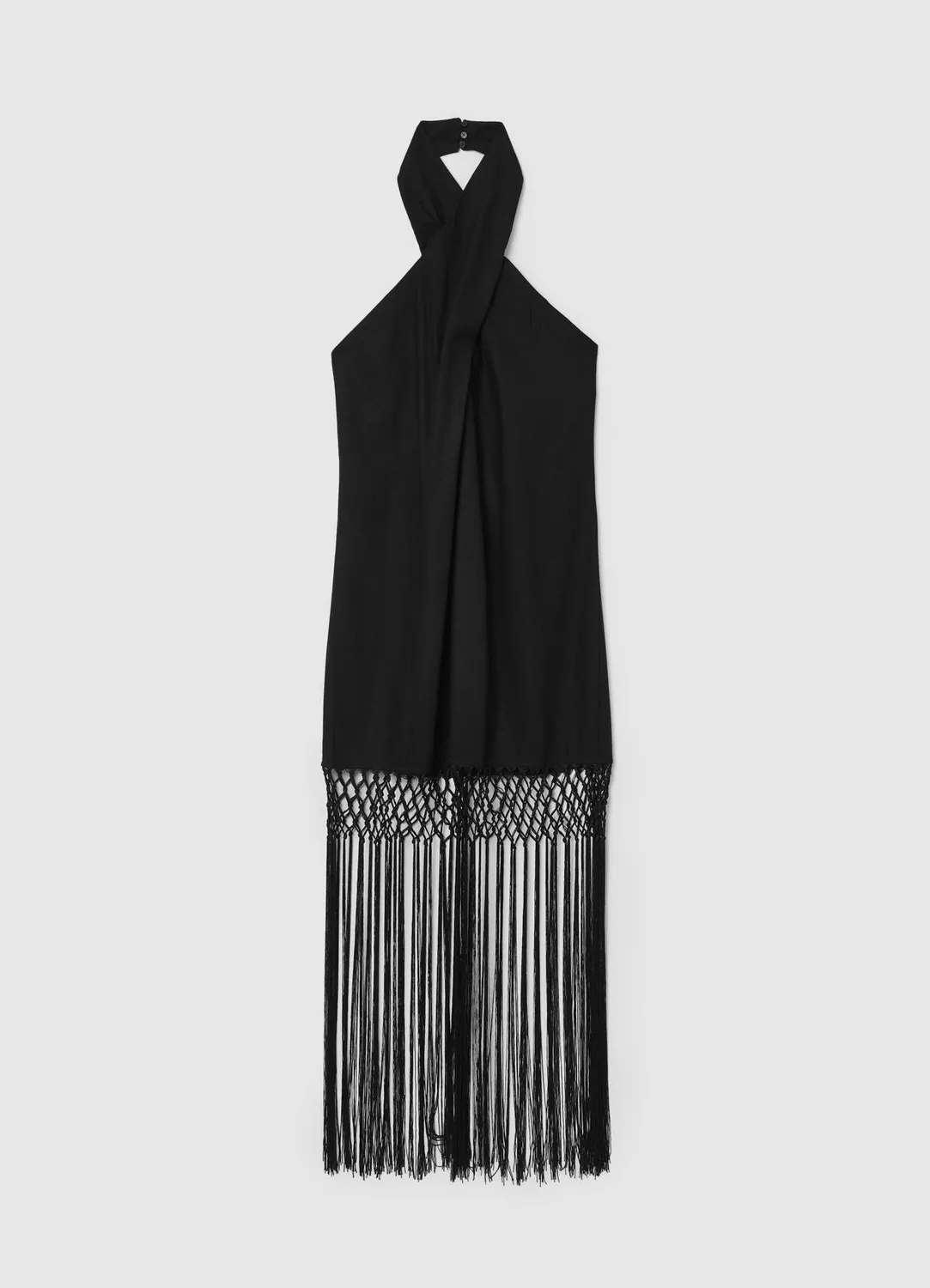 Calliope robe croisée à franges femme taille S