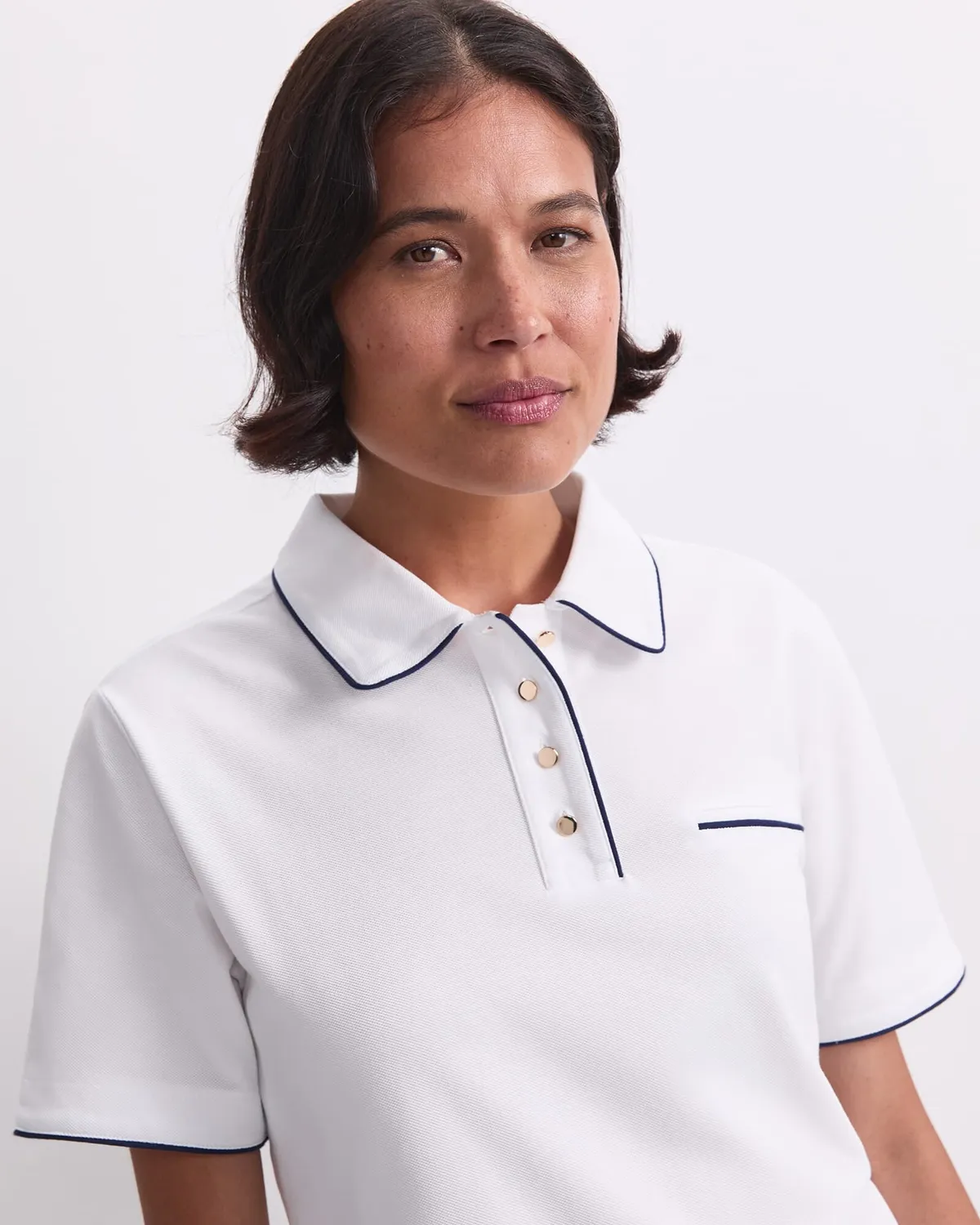 Sportscraft Tara Tipped polo piqué coton femme classique