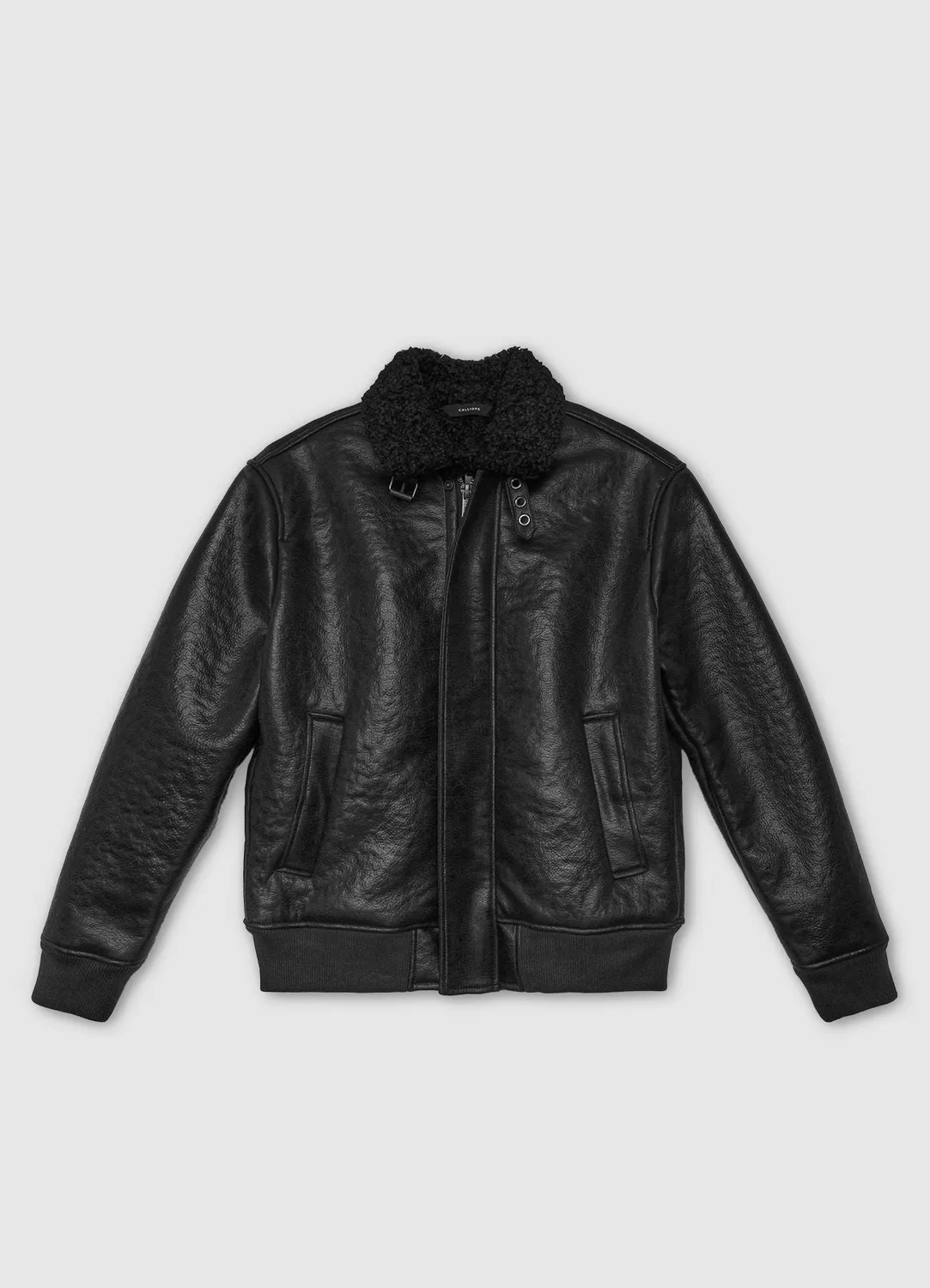 Calliope effet mouton blouson homme simili cuir