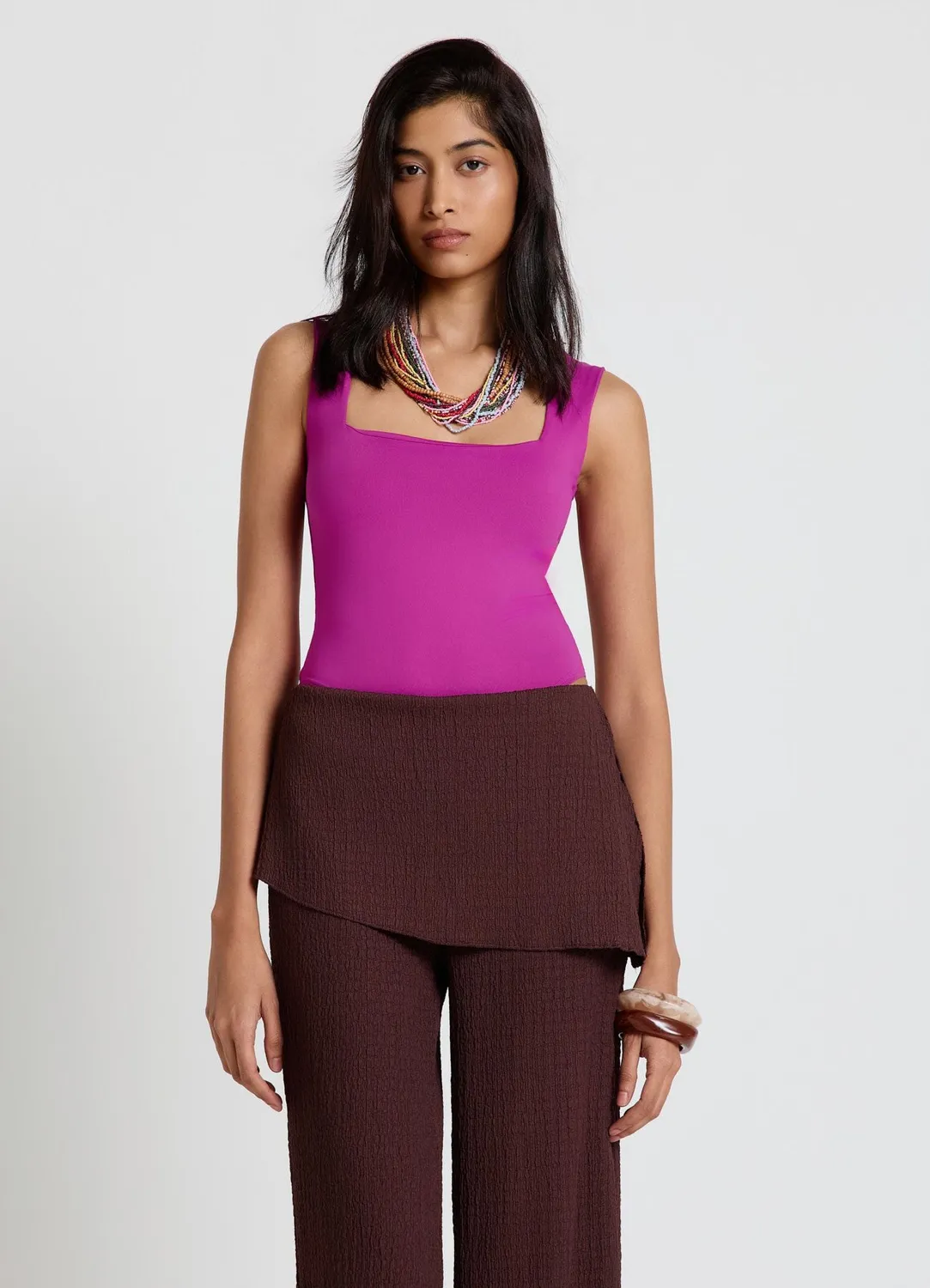 Calliope col carré body femme sans manches