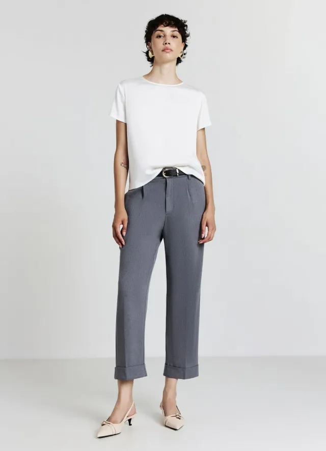 Calliope t-shirt simil raso t-shirt satiné femme