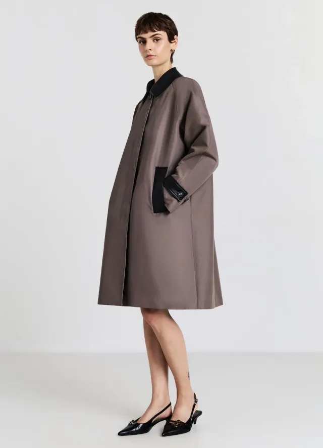 Calliope trench femme droit col contraste