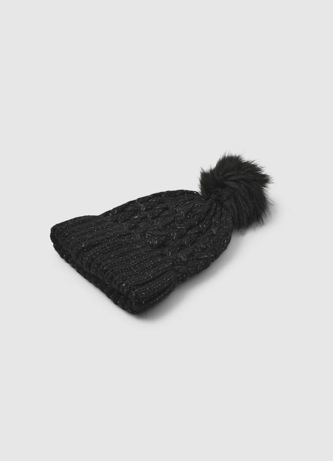 Calliope Bonnet torsadé à pompon maille femme