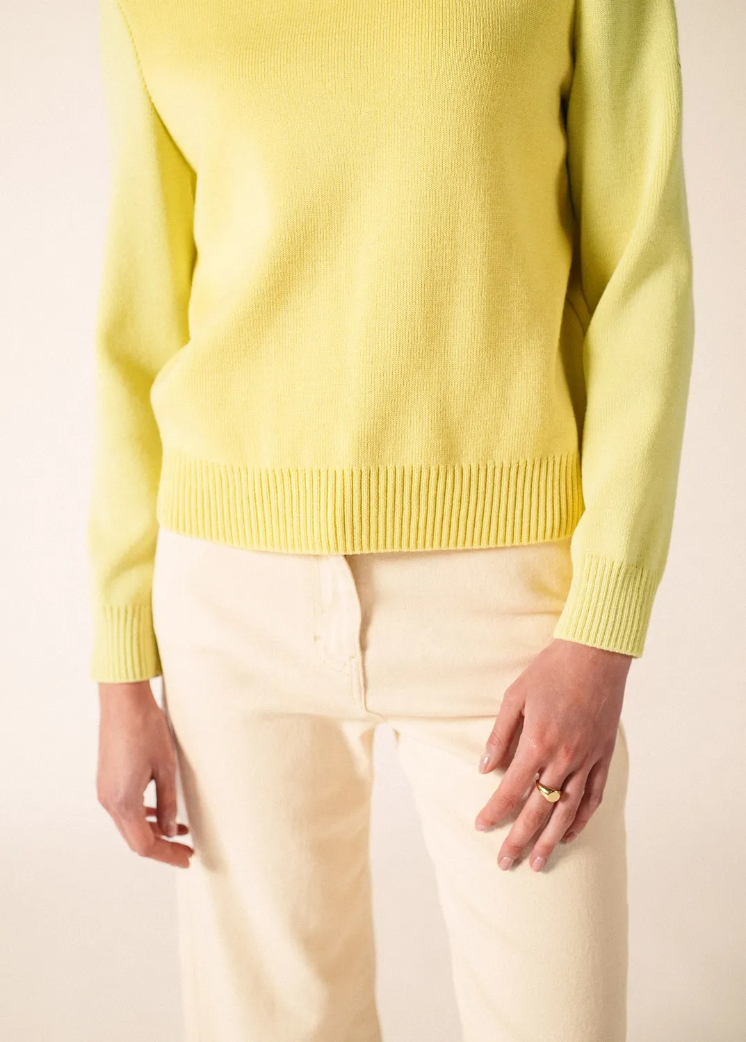 Saint James Cancale pull marin Aube jaune laine