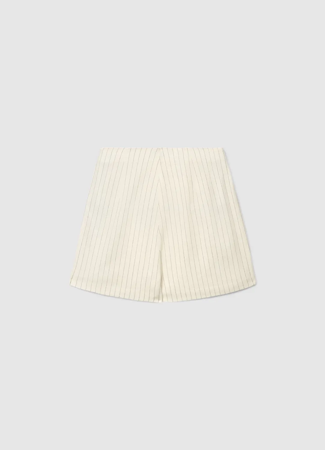 Calliope jupe-culotte rayée à boutons mélange lin