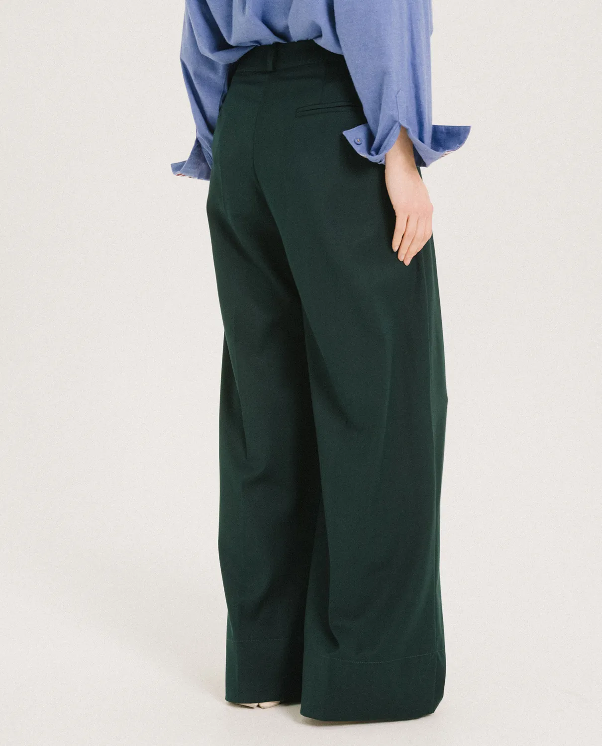 TINSELS UPTON FORET pantalon large gabardine