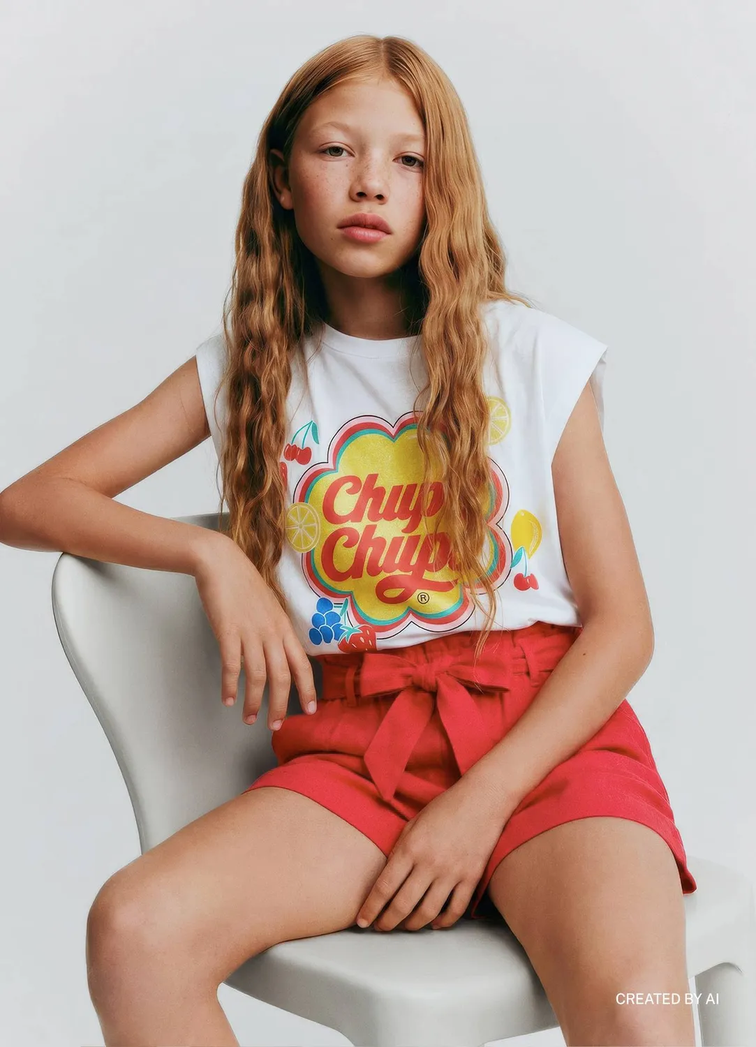 Calliope t-shirt Chupa Chups fille imprimé fruit