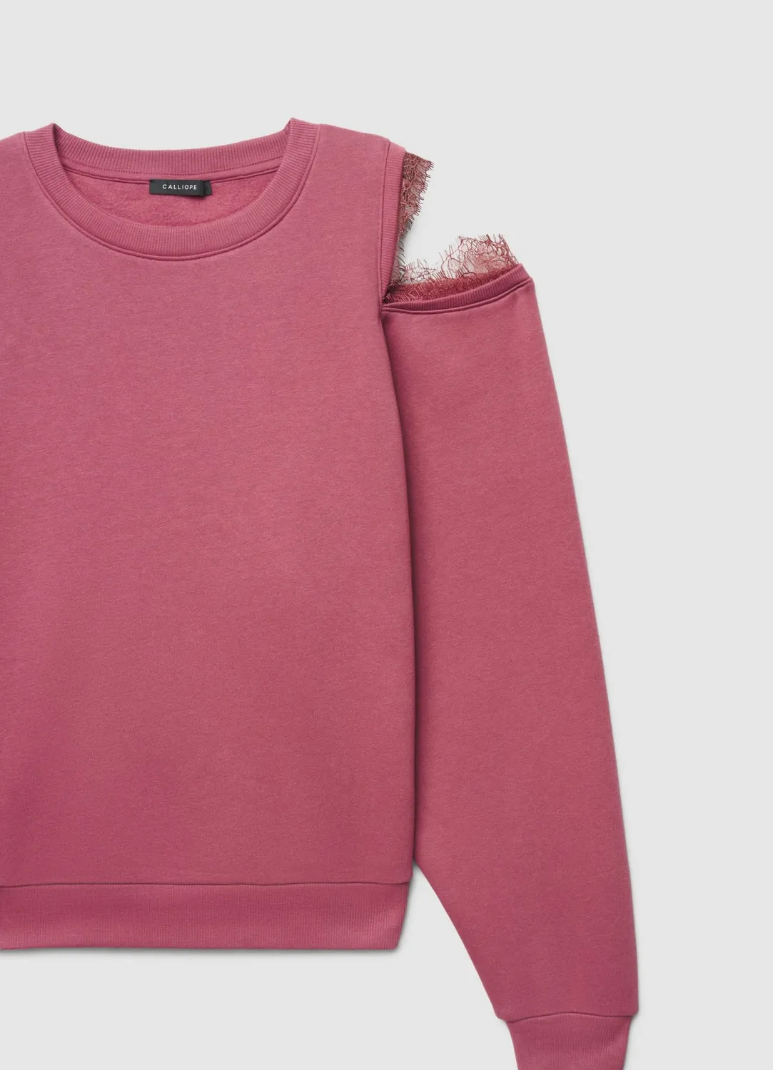 Calliope sweat femme épaules ouvertes dentelle