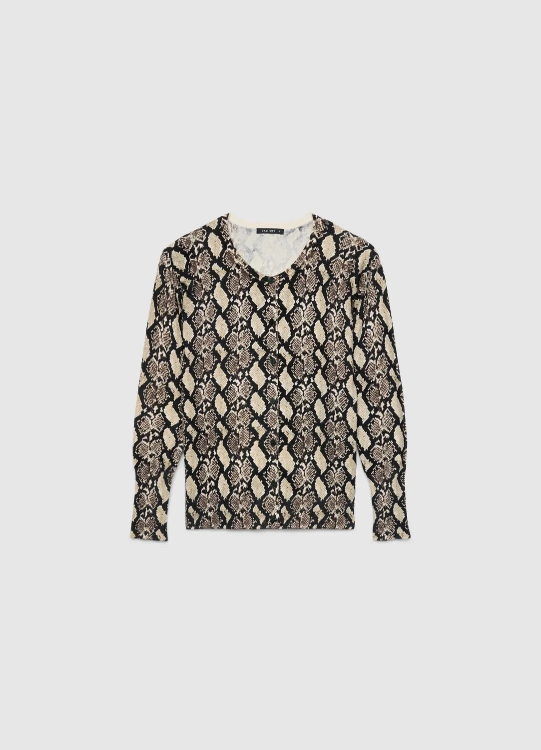 Calliope cardigan imprimé animalier col V femme