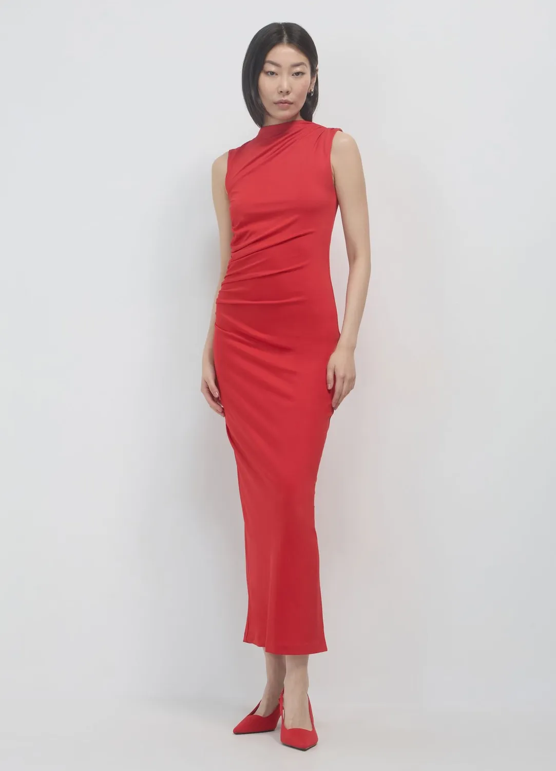 Calliope Atelier robe longue froncée femme