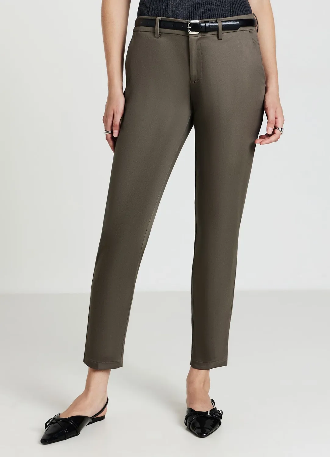 Calliope pantalon rasatello coton femme uni