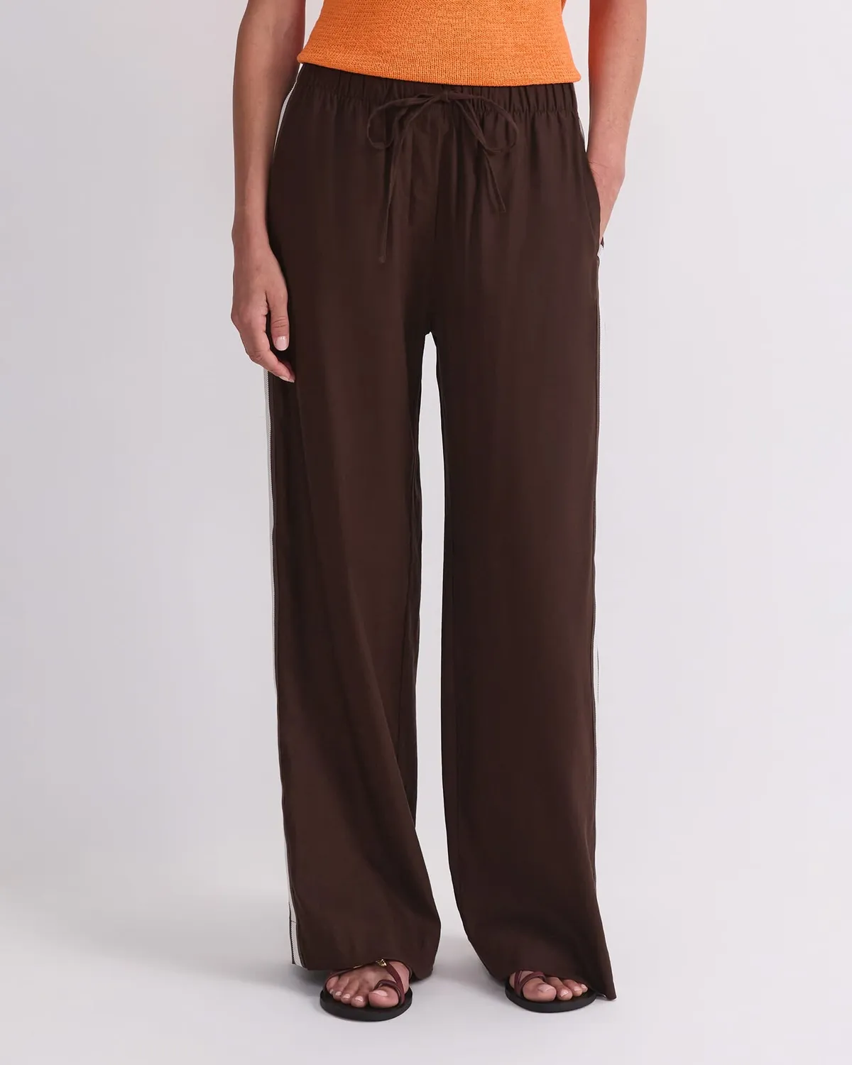 Sportscraft Rosa Trim pantalon lin bande latérale