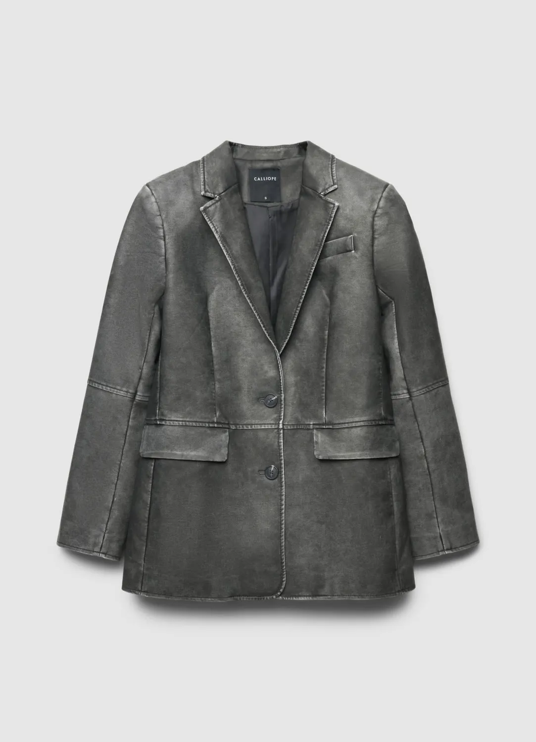 Calliope monopetto similpelle veste femme col à revers