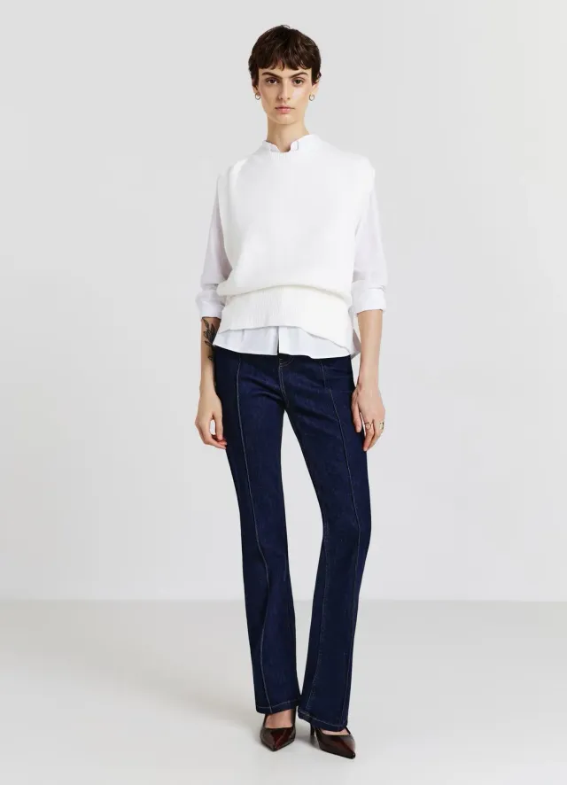 Calliope gilet femme maille boutons côtés