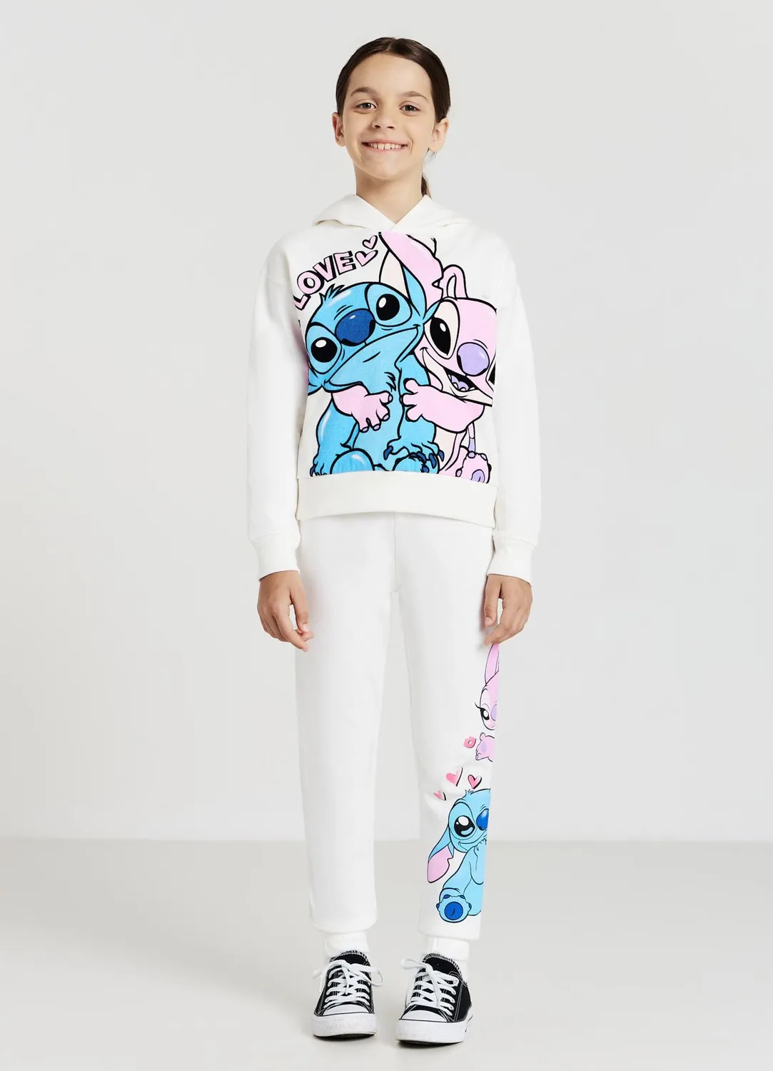 Calliope pantalon jogging fille Stitch coton élastique