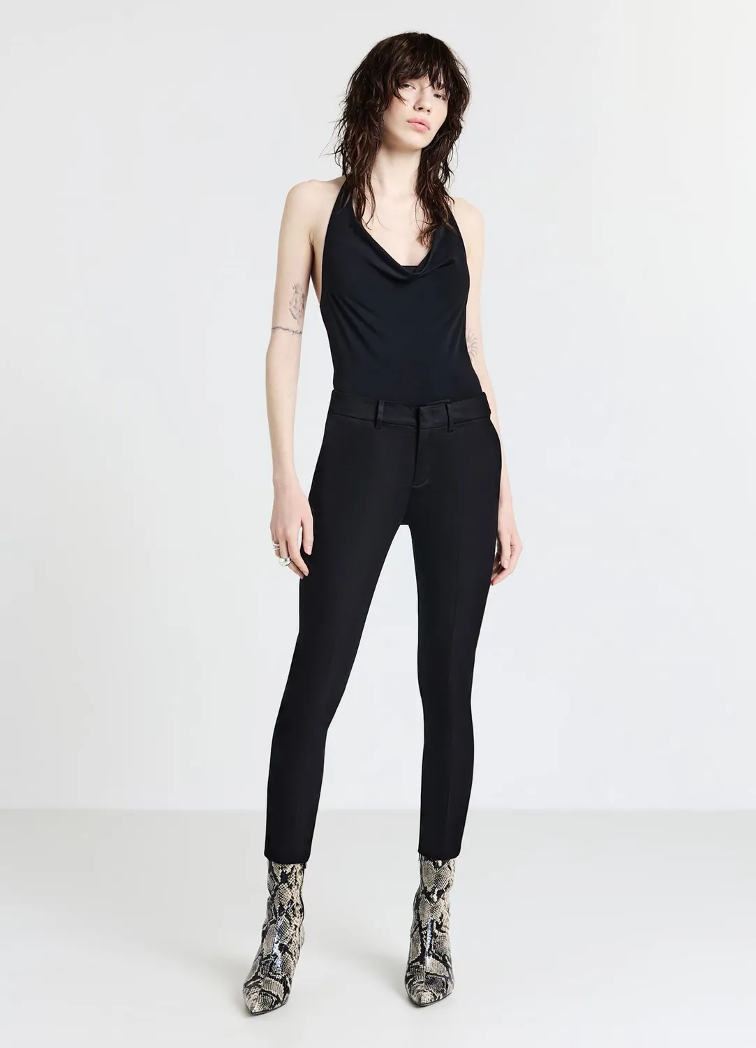 Calliope Body halterneck sciallato body femme col licou
