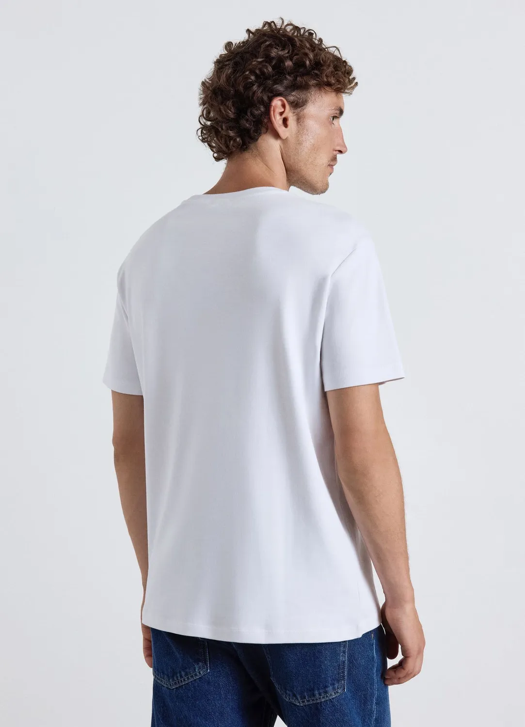 Calliope T-shirt homme col rond uni coton