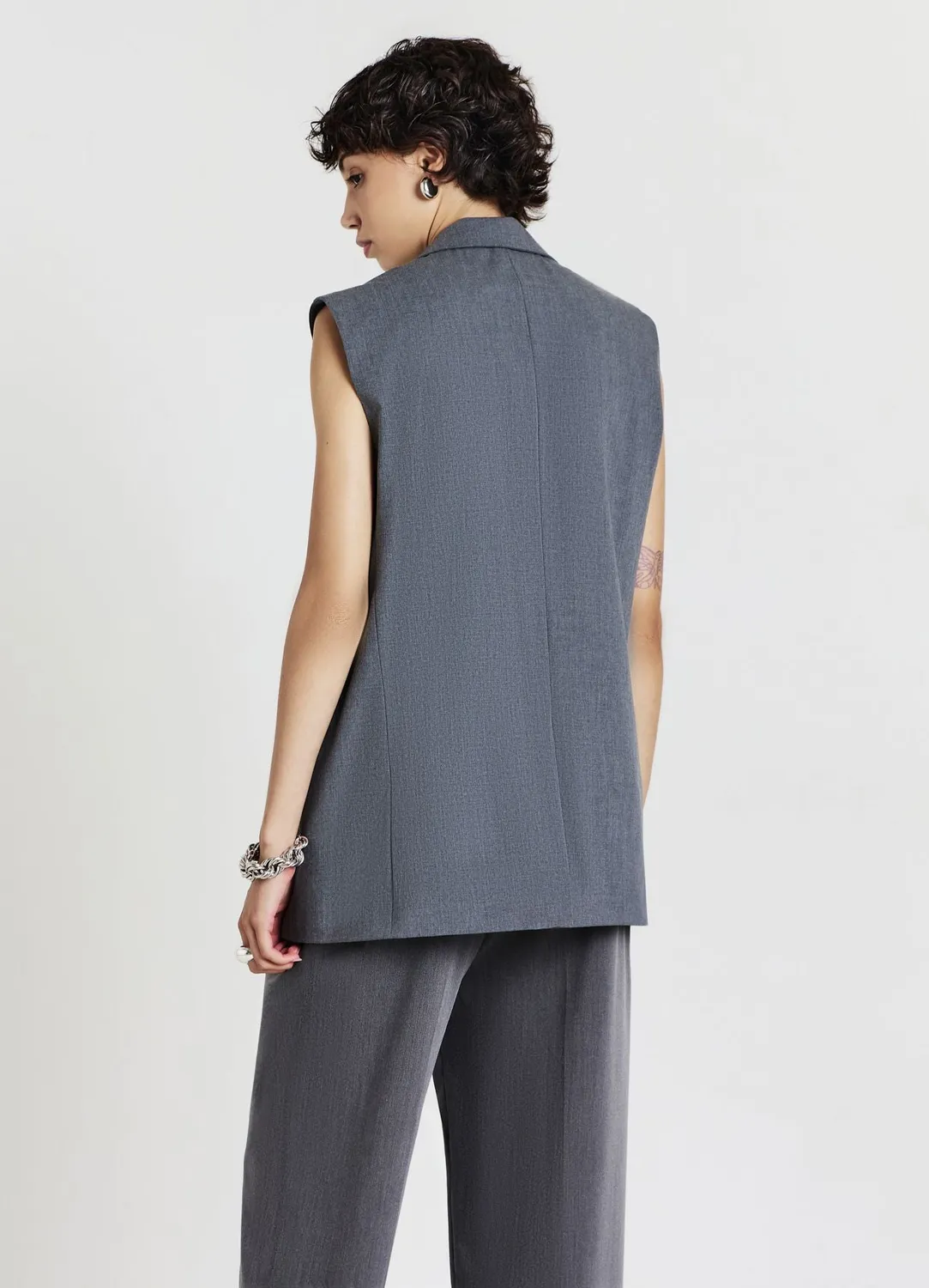 Calliope gilet tailleur femme 2 boutons col revers