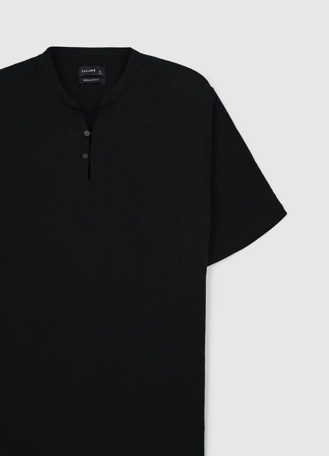 Calliope chemise homme coton gaufré manches courtes