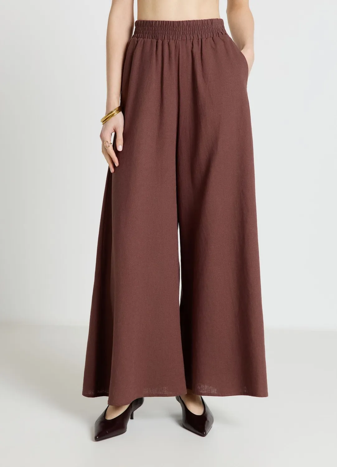 Calliope jupe-culotte uni XS/S taille haute fluide