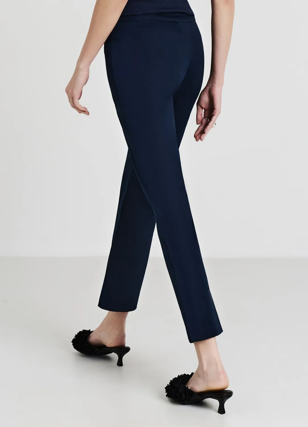Calliope pantalon cropped flare femme coton rasatello