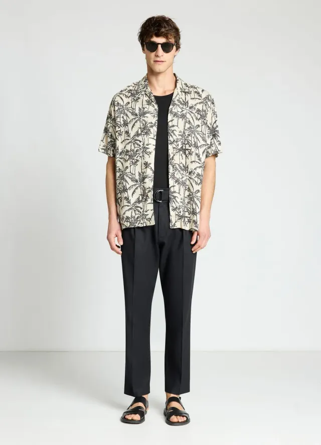 Calliope bowling palme chemise homme manches courtes