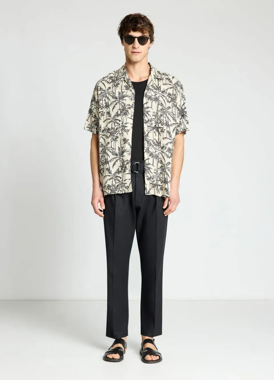 Calliope bowling palme chemise homme manches courtes