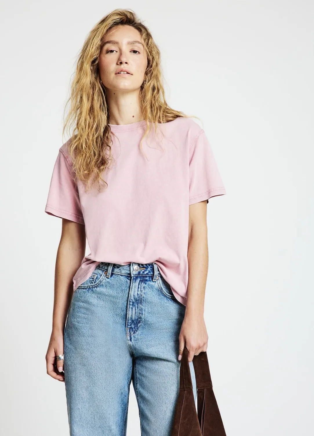 Calliope T-shirt femme col rond uni manches courtes