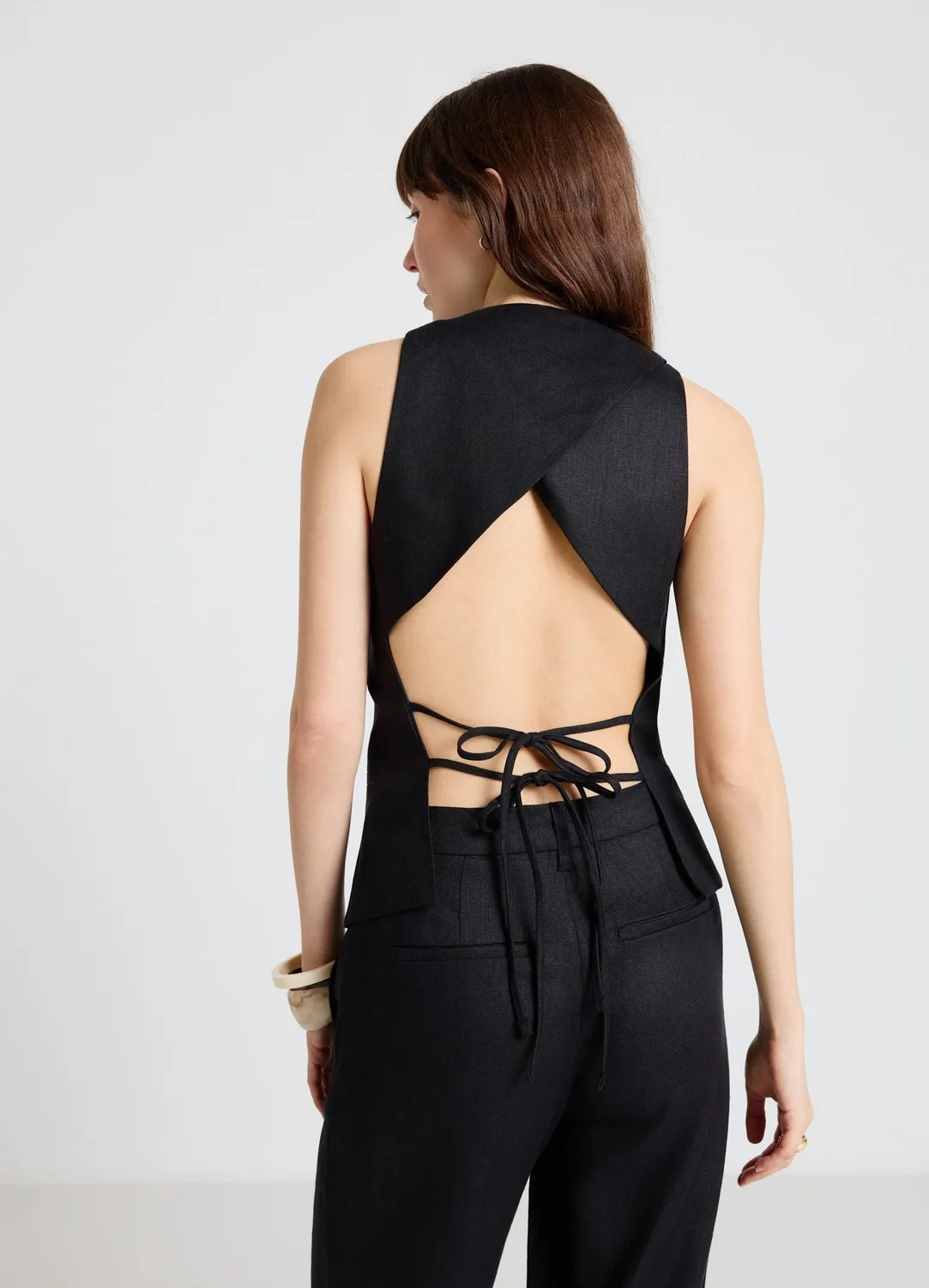 Calliope gilet tailleur femme double boutonnage