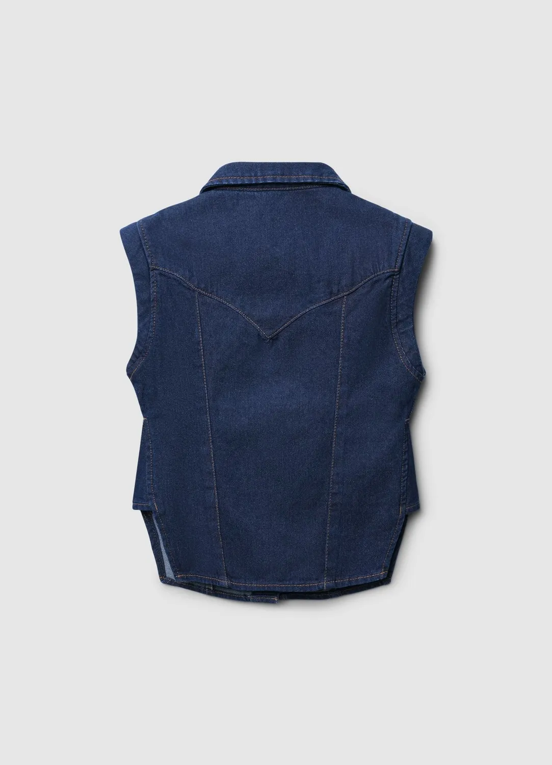 Calliope Chemise Denim Sans Manches Femme